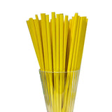 Load image into Gallery viewer, 80 Pack Yellow Paper Straws - 0.6cm x 19.7cm
